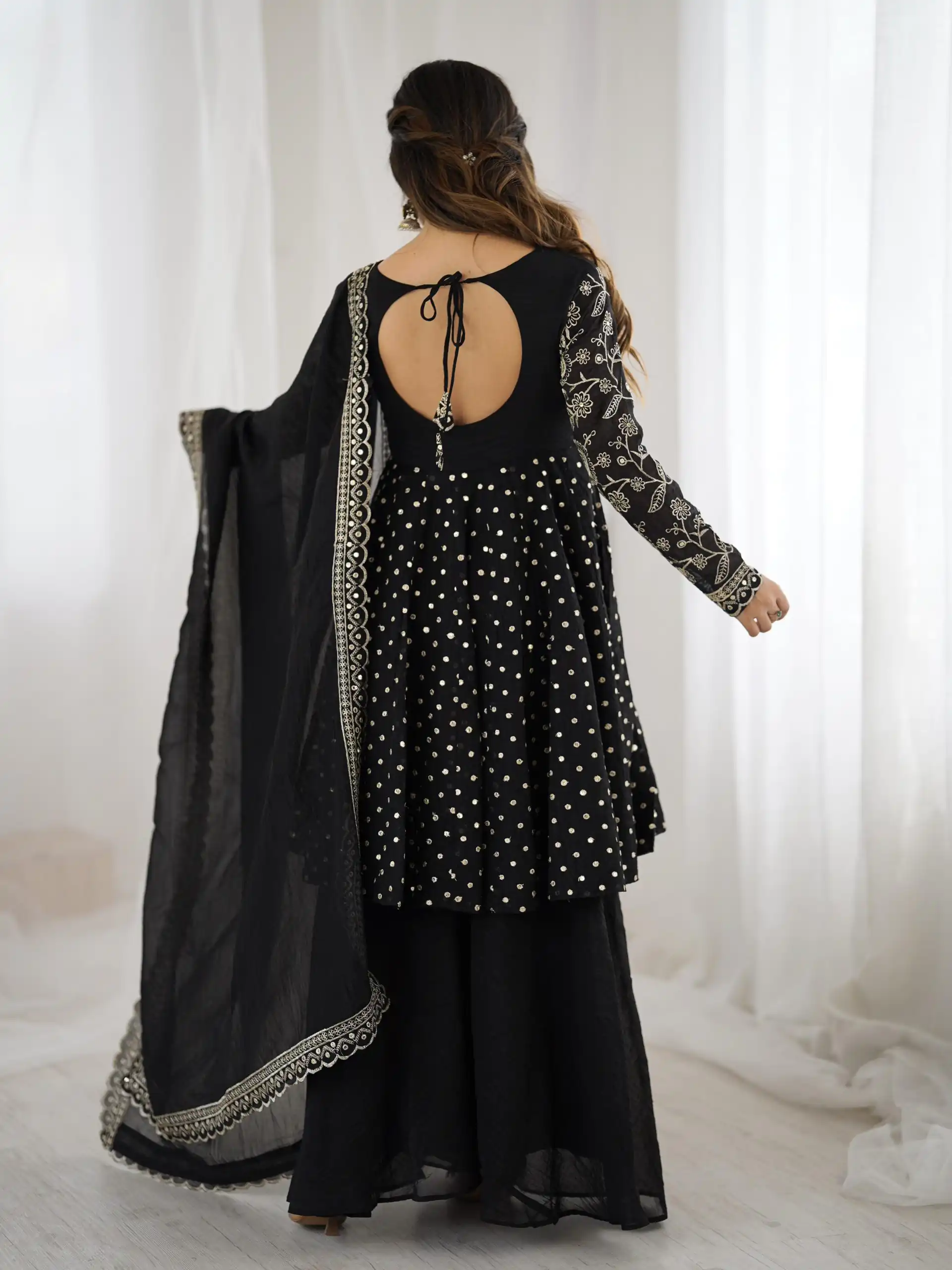 ZSR 3134 Black Crunchy Silk Salwar Suit Perfect for Wedding, Party, Sangeet, Anniversary, Housewarming Introductory Price ₹2399. Delivery 4-6 | Casual Suits, Jump Suits, Creative suits, Designer Suits, Palazzo Suits, Party Wear Suits, Patiala Suits, Salwar suit, Straight Suits