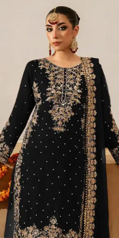 RTC 5901 Black Faux Georgette Salwar Suit Perfect for Wedding, Party, Raksha Bandhan, Eid, Pooja –. Introductory Price ₹2449. Delivery 4-6 Working Days. | Casual Suits, Jump Suits, Creative suits, Designer Suits, Palazzo Suits, Party Wear Suits, Patiala Suits, Salwar suit, Straight Suits