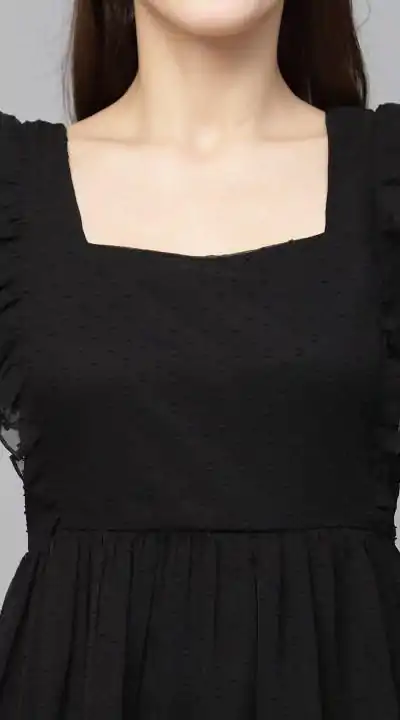 INLI Trendy Black in Georgette Butti Designer Gown . Wedding, Party, Festive Affordable Price ₹1399. Delivery 4-6 Working Days. Shop now. | Bollywood Gowns, Creative Gowns, Designer Gowns, Embroidered Gowns, Gowns, Party Wear Gowns