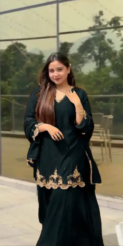 RTC 5852 Black Color Chinon Silk Thread Sequence Work Salwar Suit Casual, Wedding, Festive, Events . Expected Delivery  4-6 Working Days @2099/- only      | Casual Suits, Jump Suits, Creative suits, Designer Suits, Palazzo Suits, Party Wear Suits, Patiala Suits, Salwar suit, Straight Suits
