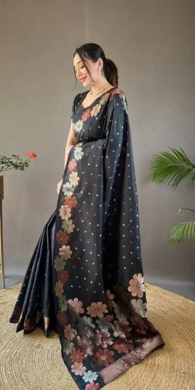 KP 6003 Black Soft Lichi Silk Cloth Lace Work & Lace Border Saree in Best Price ₹1399. Delivery 4-6 Working Days. Shop now. | Embroidered Sarees, Bollywood Sarees, Creative Sarees, Designer Sarees, Ethnic Saree, Modern Digital sarees, Party Wear Sarees, Sarees