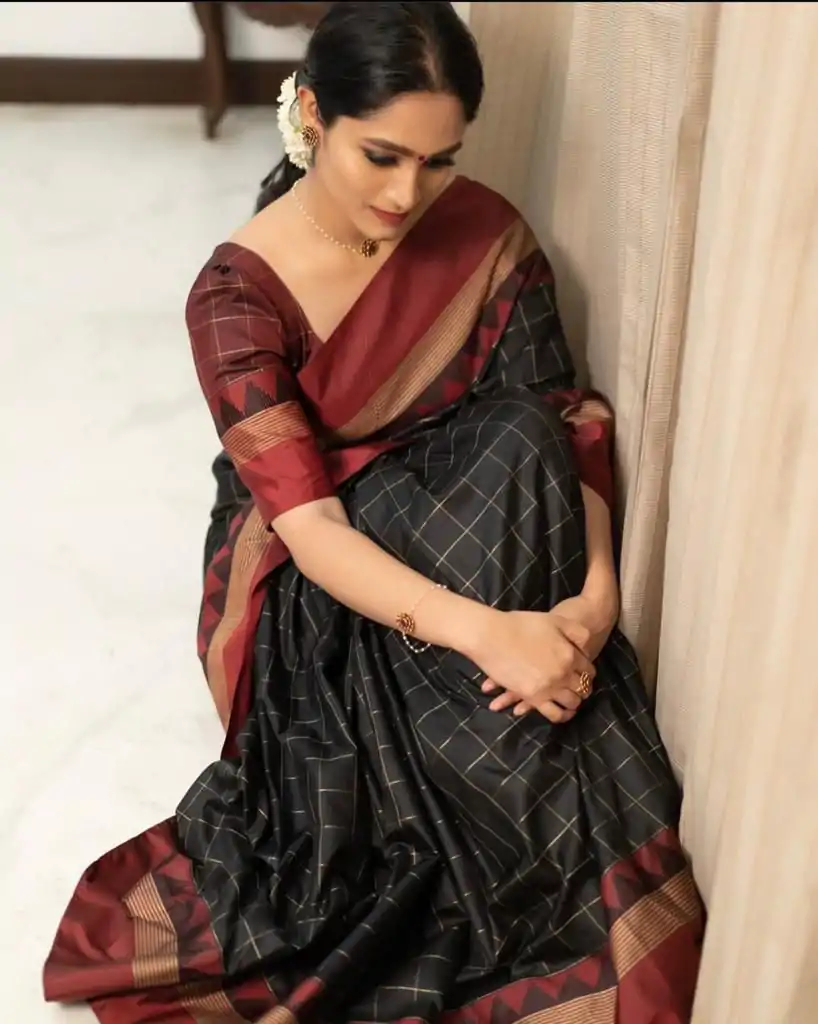 KP 5077 Black Soft Lichi Silk Designer Work Saree in .Wedding, Party, Festive, Events, Available at ₹1449 only. Delivery 4-6 Working Days. Shop now. | Embroidered Sarees, Bollywood Sarees, Creative Sarees, Designer Sarees, Ethnic Saree, Modern Digital sarees, Party Wear Sarees, Sarees