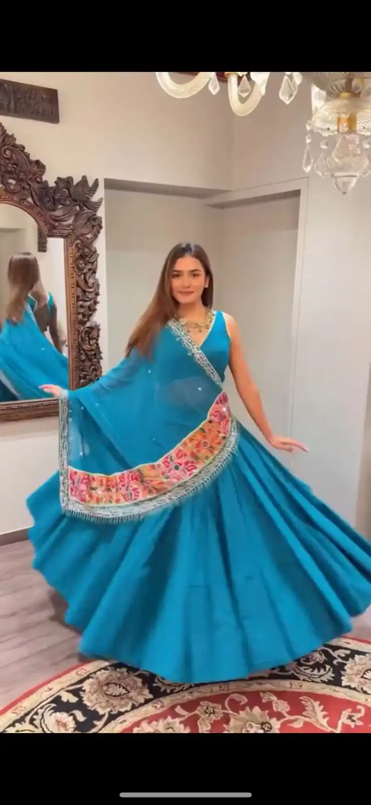 BE 393 Blue Crape Silk Lehenga Choli Perfect for Wedding, Party, Engagement, Anniversary, Traditional Day Get it for ₹1999. Delivery 4-6 Working | Bollywood Lehenga, Creative Lehenga, Designer Lehenga, Embroidered Lehenga, Lehenga, Party Wear Lehenga