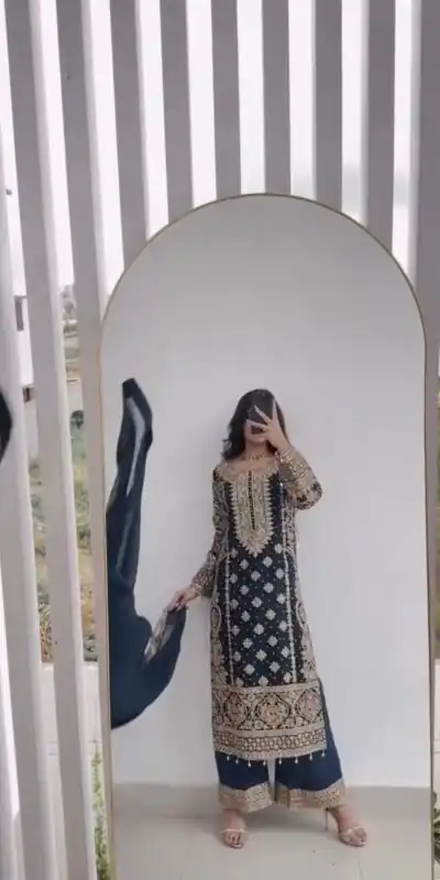 SR 1654 Maroon in Faux Georgette With Heavy Embroidery Sequence Work Wedding, Party, Festive, Events Special 4-6 Working Days At 2599/- Only | Casual Suits, Jump Suits, Creative suits, Designer Suits, Palazzo Suits, Party Wear Suits, Patiala Suits, Salwar suit, Straight Suits