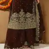RTC 5901 Brown Faux Georgette Salwar Suit Perfect for Wedding, Party, Raksha Bandhan, Eid, Pooja –. Introductory Price ₹2449. Delivery 4-6 Working Days. | Casual Suits, Jump Suits, Creative suits, Designer Suits, Palazzo Suits, Party Wear Suits, Patiala Suits, Salwar suit, Straight Suits