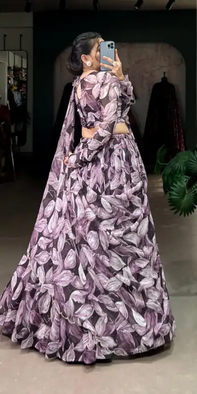 LNB 1027 Coffee Color Tabby Silk Lehenga Choli with Designer Work. Exclusive Offer ₹1999. Delivery 4-6 Working Days. Shop now. | Creative Lehenga, Bollywood Lehenga, Designer Lehenga, Embroidered Lehenga, Lehenga, Party Wear Lehenga