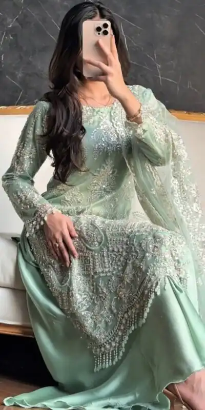 KF 1703 Firozi Soft Net with Lace Work & Embroidery Work Salwar Suit . Festive Deal ₹2049. Delivery 4-6 Working Days. Shop now. | Casual Suits, Creative suits, Designer Suits, Palazzo Suits, Party Wear Suits, Patiala Suits, Salwar suit, Straight Suits