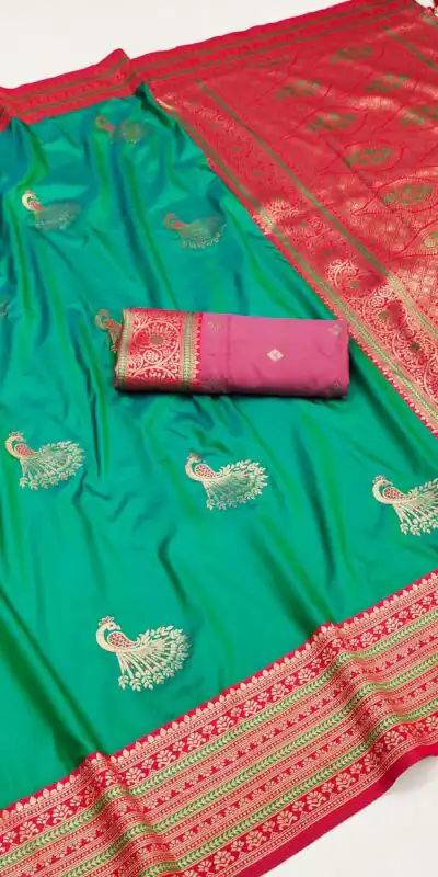 MB Morni Firozi in Soft Silk Zari Work & Lace Work Saree . Wedding, Party, Festive, Events, Grab it for ₹2099. Delivery 4-6 Working Days. Shop now. | Creative Sarees, Embroidered Sarees, Bollywood Sarees, Designer Sarees, Ethnic Saree, Modern Digital sarees, Party Wear Sarees, Sarees