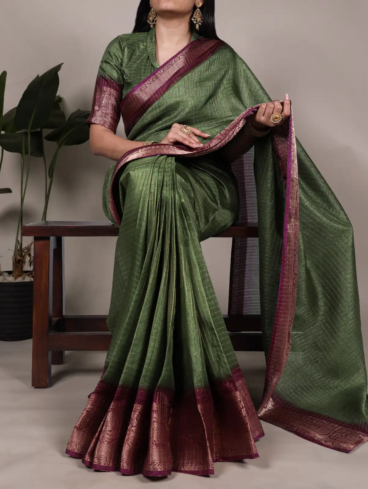 YNF 7906 Green Dola Chex with Zari Work Saree . Wedding, Party, Festive, Events Special Price ₹1599. Delivery 4-6 Working Days. Shop now. | Creative Sarees, Embroidered Sarees, Bollywood Sarees, Designer Sarees, Ethnic Saree, Modern Digital sarees, Party Wear Sarees, Sarees