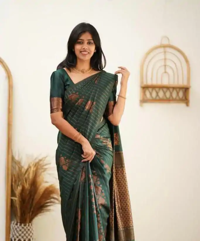KP 5011 Green in Collor Soft Lichi Silk Lace Work & Lace Border Saree . Get it for ₹1299. Delivery 4-6 Working Days. Shop now. | Creative Sarees, Embroidered Sarees, Bollywood Sarees, Designer Sarees, Ethnic Saree, Modern Digital sarees, Party Wear Sarees, Sarees