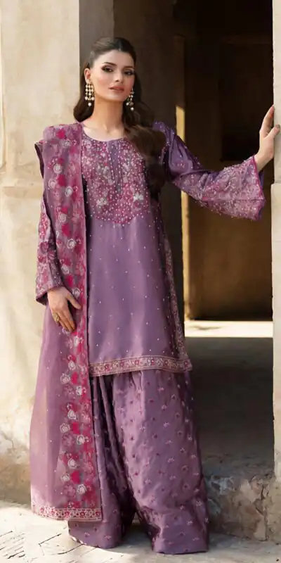 NSR 849 Lavender Chinnon Silk Salwar Suit Perfect for Wedding, Party, Baisakhi, Anniversary, Housewarming . Available at ₹1999 only. Delivery 4-6 | Casual Suits, Jump Suits, Creative suits, Designer Suits, Palazzo Suits, Party Wear Suits, Patiala Suits, Salwar suit, Straight Suits