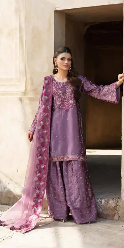NSR 849 Lavender Chinnon Silk Salwar Suit Perfect for Wedding, Party, Baisakhi, Anniversary, Housewarming . Available at ₹1999 only. Delivery 4-6 | Casual Suits, Jump Suits, Creative suits, Designer Suits, Palazzo Suits, Party Wear Suits, Patiala Suits, Salwar suit, Straight Suits