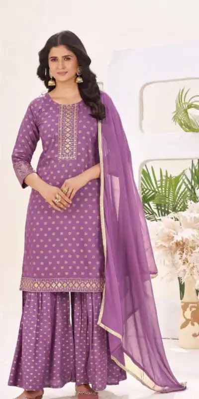 INLI Muskaan Lavender in Rayon Lace Work & Embroidery Work Salwar Suit. Festive Deal ₹1949. Delivery 4-6 Working Days. Shop now. | Casual Suits, Jump Suits, Creative suits, Designer Suits, Palazzo Suits, Party Wear Suits, Patiala Suits, Salwar suit, Straight Suits