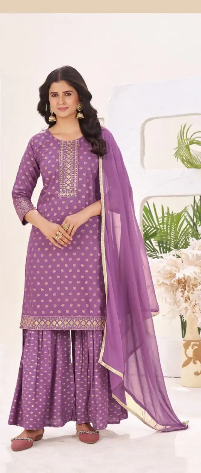 INLI Muskaan Lavender in Rayon Lace Work & Embroidery Work Salwar Suit. Festive Deal ₹1949. Delivery 4-6 Working Days. Shop now. | Casual Suits, Jump Suits, Creative suits, Designer Suits, Palazzo Suits, Party Wear Suits, Patiala Suits, Salwar suit, Straight Suits