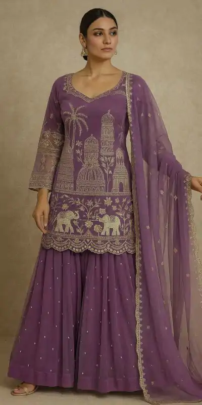 SRK 5247 Lavender Twill Net with Embroidery Work & Bead Work Salwar Suit . Now at just ₹1999. Delivery 4-6 Working Days. Shop now. | Casual Suits, Jump Suits, Creative suits, Designer Suits, Palazzo Suits, Party Wear Suits, Patiala Suits, Salwar suit, Straight Suits