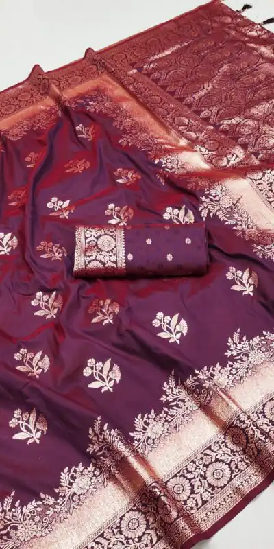 MB 39 Maroon in Color Banarasi silk Zari Work & Lace Work Saree . Introductory Price ₹1999. Delivery 4-6 Working Days. Shop now. | Creative Sarees, Embroidered Sarees, Bollywood Sarees, Designer Sarees, Ethnic Saree, Modern Digital sarees, Party Wear Sarees, Sarees