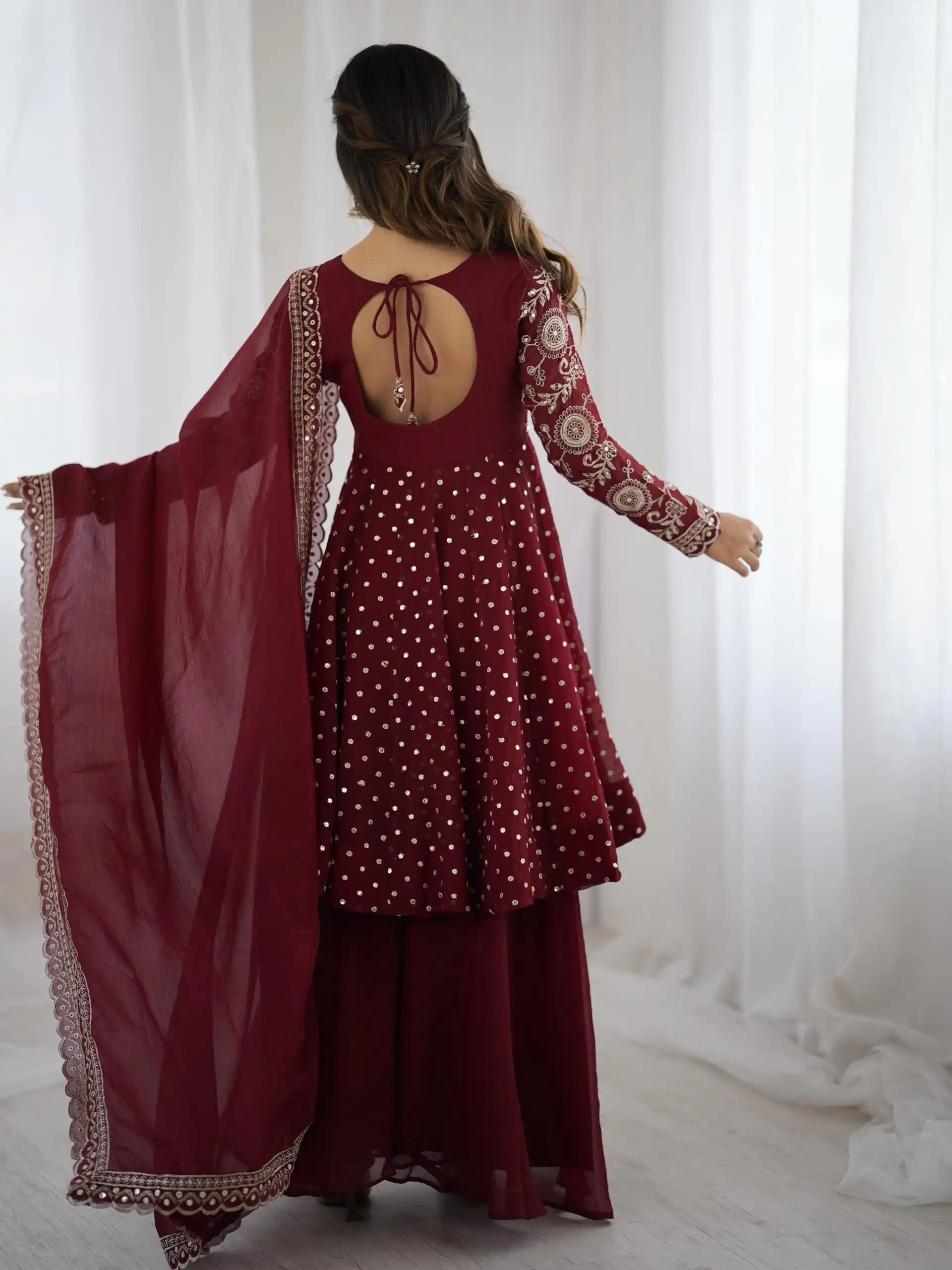 ZSR 3134 Maroon Crunchy Silk Salwar Suit Perfect for Wedding, Party, Sangeet, Anniversary, Housewarming Introductory Price ₹2399. Delivery 4-6 | Casual Suits, Jump Suits, Creative suits, Designer Suits, Palazzo Suits, Party Wear Suits, Patiala Suits, Salwar suit, Straight Suits
