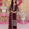 SRK 5238 Maroon Faux Georgette With 5mm Embroidery Sequence Work with Beads Work Wedding, Party, Festive, Events, 4-6 Working Days At 2399 | Casual Suits, Jump Suits, Creative suits, Designer Suits, Palazzo Suits, Party Wear Suits, Patiala Suits, Salwar suit, Straight Suits
