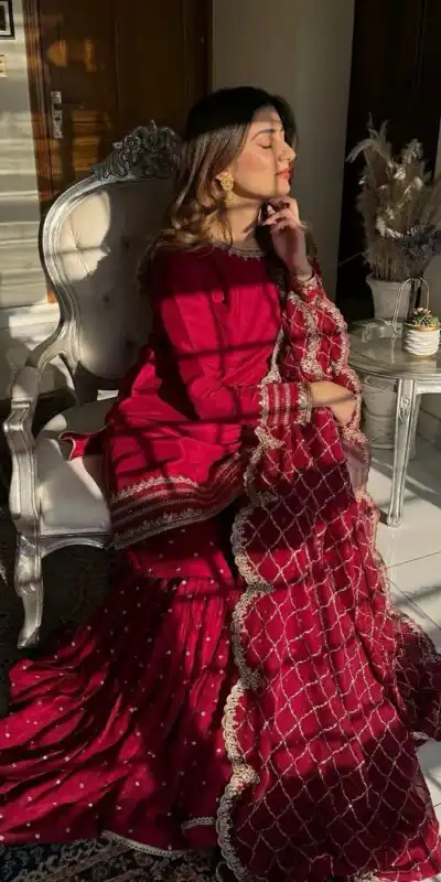 SRK 5261 Maroon Faux Georgette with Embroidery Work Salwar Suit . Wedding, Party, Festive, Events, Best Price ₹1949. Delivery 4-6 Working Days. Shop now. | Casual Suits, Jump Suits, Creative suits, Designer Suits, Palazzo Suits, Party Wear Suits, Patiala Suits, Salwar suit, Straight Suits