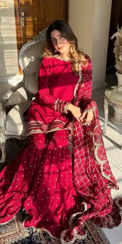 SRK 5261 Maroon Faux Georgette with Embroidery Work Salwar Suit . Wedding, Party, Festive, Events, Best Price ₹1949. Delivery 4-6 Working Days. Shop now. | Casual Suits, Jump Suits, Creative suits, Designer Suits, Palazzo Suits, Party Wear Suits, Patiala Suits, Salwar suit, Straight Suits