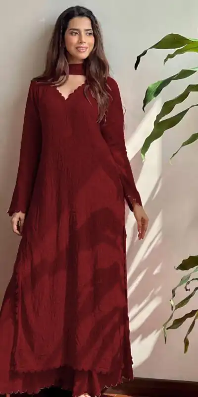 BE 170 Maroon Color Georgette Thread Embroidery Salwar Suit Wedding, Party, Festive events, etc.  Expected Delivery  4-6 Working Days @1999/- | Casual Suits, Creative suits, Designer Suits, Palazzo Suits, Party Wear Suits, Patiala Suits, Salwar suit, Straight Suits
