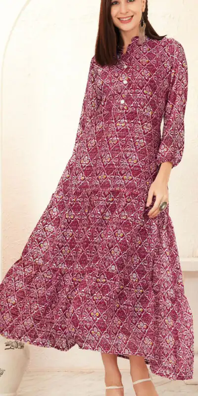 INLI BLOSSOM 2.0 Maroon Georgette print Gown Perfect for Wedding, Party, Ganesh Chaturthi, Bridal Wear, Durga Puja – . Get it for ₹1499. Delivery 4-6 Days | Bollywood Gowns, Creative Gowns, Designer Gowns, Embroidered Gowns, Gowns, Party Wear Gowns