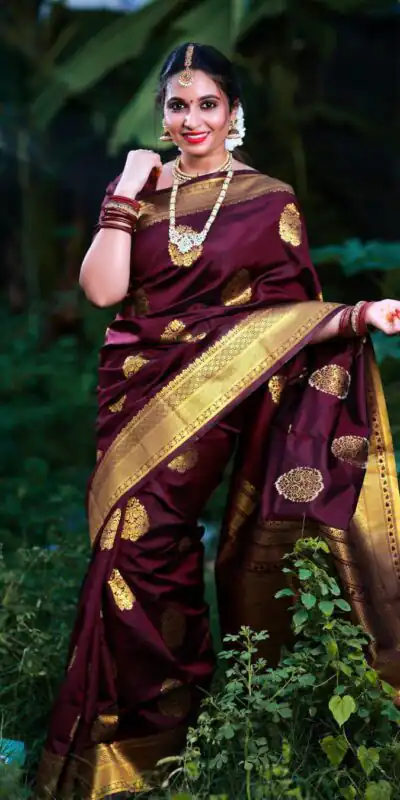 KP 3035 Maroon Soft Lichi Silk Saree Perfect for Wedding, Party, Housewarming, Raksha Bandhan, Family Gatherings . Exclusive Offer ₹1399. Delivery | Embroidered Sarees, Bollywood Sarees, Creative Sarees, Designer Sarees, Ethnic Saree, Modern Digital sarees, Party Wear Sarees, Sarees