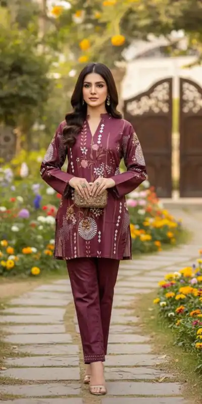 INLI Velora Vogue Maroon in Linen Cotton Turkish style Designer Work Kurti . Introductory Price ₹1549. Delivery 4-6 Working Days. Shop now. | Bollywood Kurti, Creative Kurtis, Designer Kurti, Kurti, Party Wear Kurti, Selfie Kurti