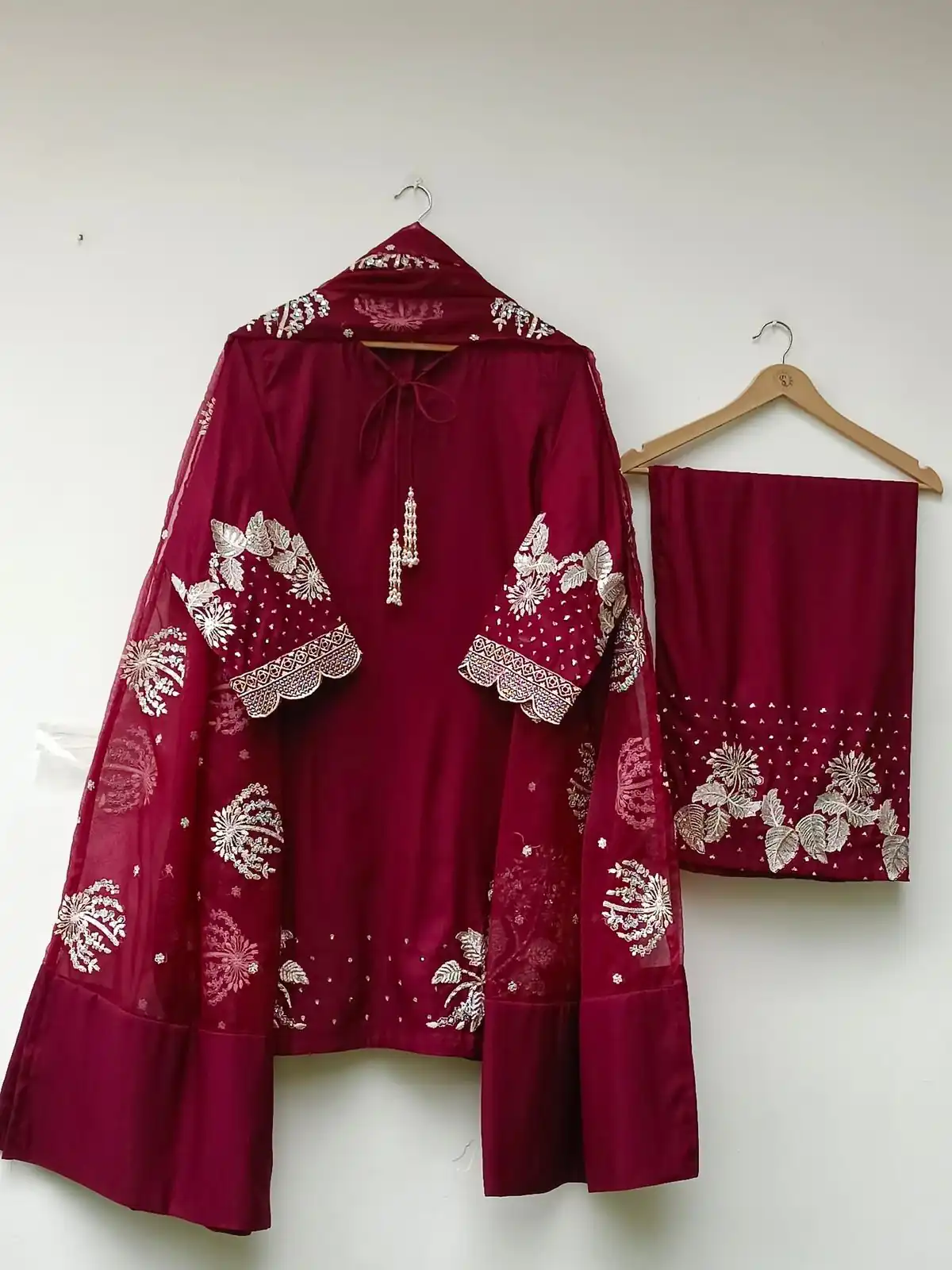 ZSR 3122 Maroon Pure Natural Crep Silk Salwar Suit Perfect for Wedding, Party, Pongal, Onam, Reception – . Available at ₹1849 only. Delivery 4-6 Work | Casual Suits, Jump Suits, Creative suits, Designer Suits, Palazzo Suits, Party Wear Suits, Patiala Suits, Salwar suit, Straight Suits
