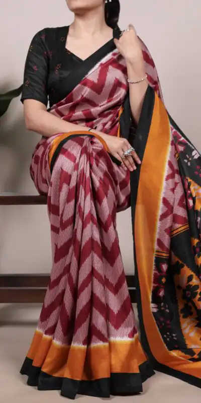 YNF 7043 Maroon Color Tasar Silk Printed With Designer Work Saree. Festive Deal ₹1549. Delivery 4-6 Working Days. Shop now. | Embroidered Sarees, Bollywood Sarees, Creative Sarees, Designer Sarees, Ethnic Saree, Modern Digital sarees, Party Wear Sarees, Sarees