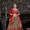 LNB 1210 Mehandi Color Tasar Silk Floral Print With Foil Print Lehenga Choli Wedding, Party, Festive, Events Etc. Delivery 4-6 Working Days Rs 2499 | Creative Lehenga, Bollywood Lehenga, Designer Lehenga, Embroidered Lehenga, Lehenga, Party Wear Lehenga