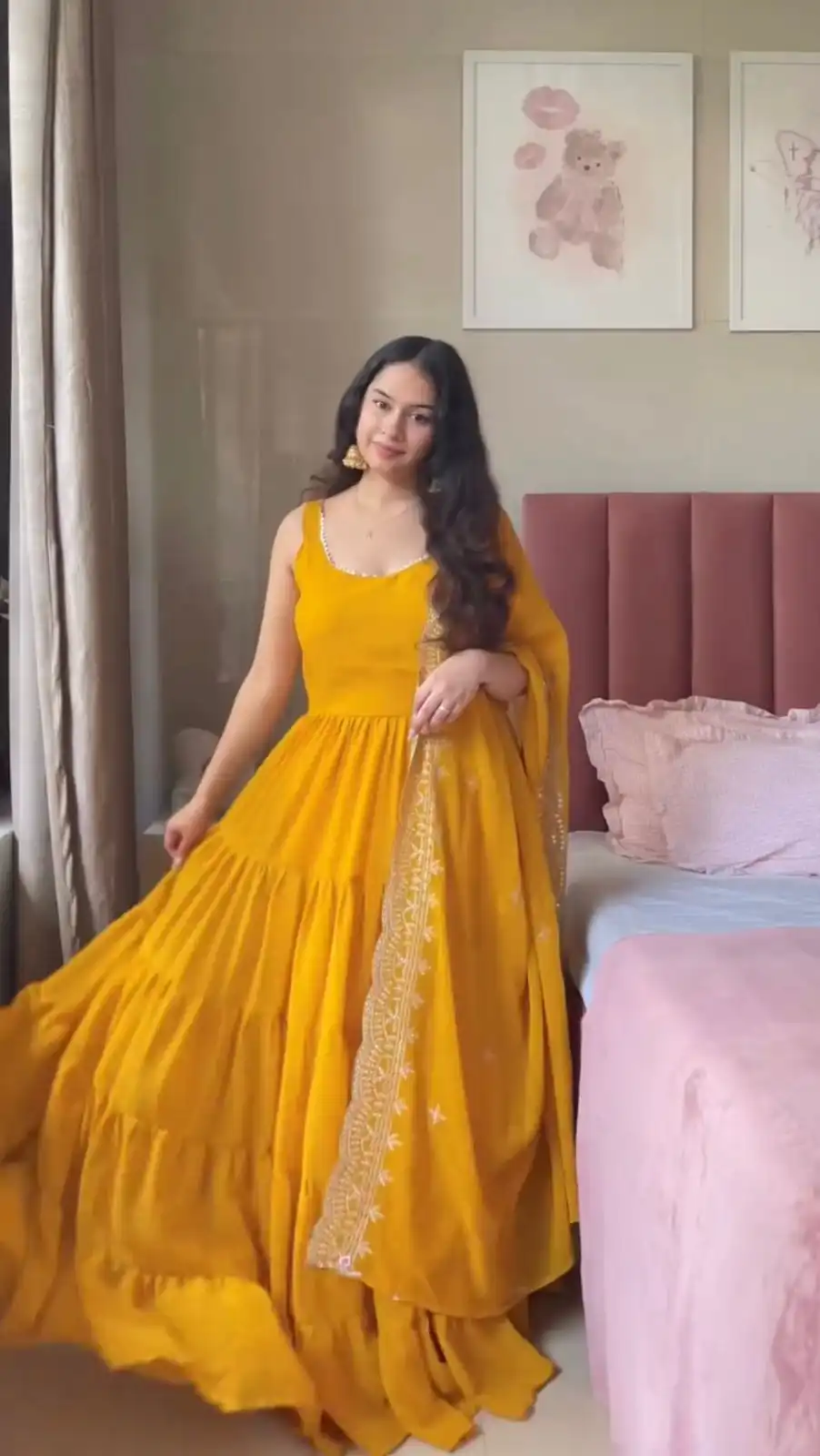 RTC 5925 Mustard Faux Georgette Salwar Suit Perfect for Wedding, Party, Eid, Cultural Events, Traditional Day . Exclusive Offer ₹2099. Delivery 4-6 | Casual Suits, Jump Suits, Tops & Bottoms, Track Suits, Trendy Wear, Creative suits, Designer Suits, Palazzo Suits, Party Wear Suits, Patiala Suits, Salwar suit, Straight Suits