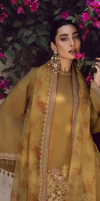 SSR 515 Mustard French Crep Silk With Embroidery Sequence Work with Digital Print & Lace Work Salwar Suit at ₹2099 only. Delivery 4-6 Days | Casual Suits, Jump Suits, Creative suits, Designer Suits, Palazzo Suits, Party Wear Suits, Patiala Suits, Salwar suit, Straight Suits