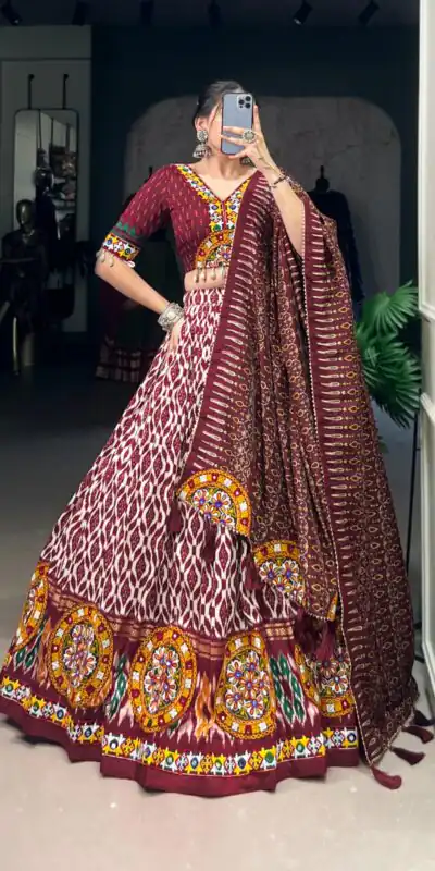 LNB 1743 Mustard Tussar Silk Gamthi Work & Mirror Work Lehenga Choli in . Available at ₹3099 only. Delivery 4-6 Working Days. Shop now. | Creative Lehenga, Bollywood Lehenga, Designer Lehenga, Embroidered Lehenga, Lehenga, Party Wear Lehenga