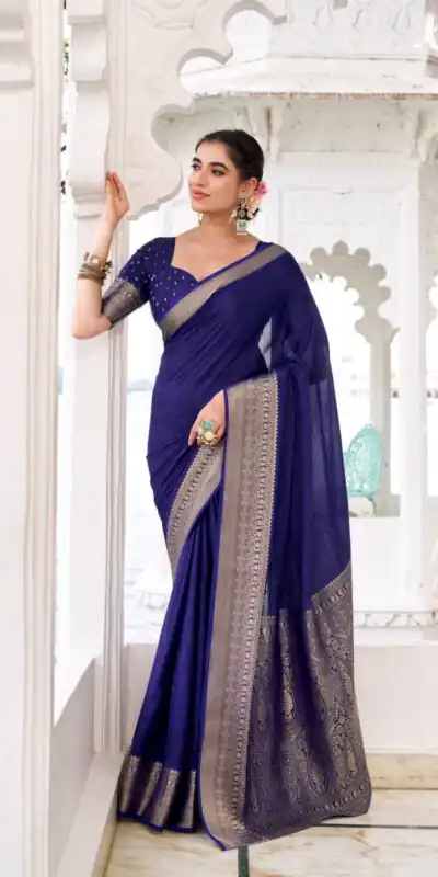 YNF 7902 Navy Blue Color Chinon Printed With Zari Weaving Work Saree With Zari Work. Best Price ₹1549. Delivery 4-6 Working Days. Shop now. | Embroidered Sarees, Bollywood Sarees, Creative Sarees, Designer Sarees, Ethnic Saree, Modern Digital sarees, Party Wear Sarees, Sarees