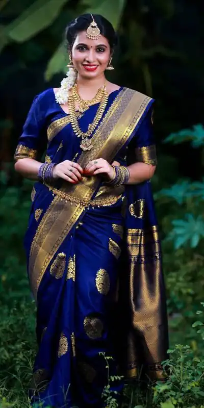 KP 3035 Navy Blue Soft Lichi Silk Saree Perfect for Wedding, Party, Housewarming, Raksha Bandhan, Family Gatherings . Exclusive Offer ₹1399. Delivery | Embroidered Sarees, Bollywood Sarees, Creative Sarees, Designer Sarees, Ethnic Saree, Modern Digital sarees, Party Wear Sarees, Sarees