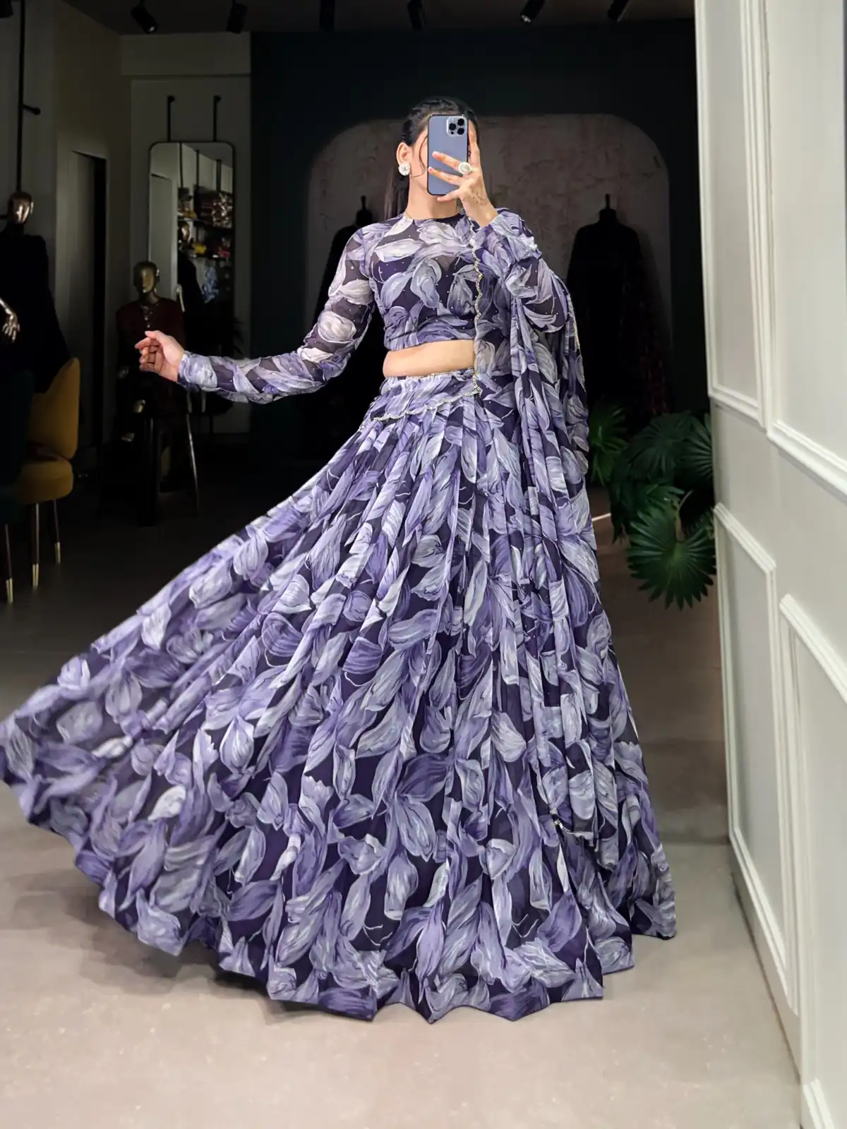 LNB 1027 Navy Blue Color Tabby Silk Lehenga Choli with Designer Work. Exclusive Offer ₹1999. Delivery 4-6 Working Days. Shop now. | Creative Lehenga, Bollywood Lehenga, Designer Lehenga, Embroidered Lehenga, Lehenga, Party Wear Lehenga