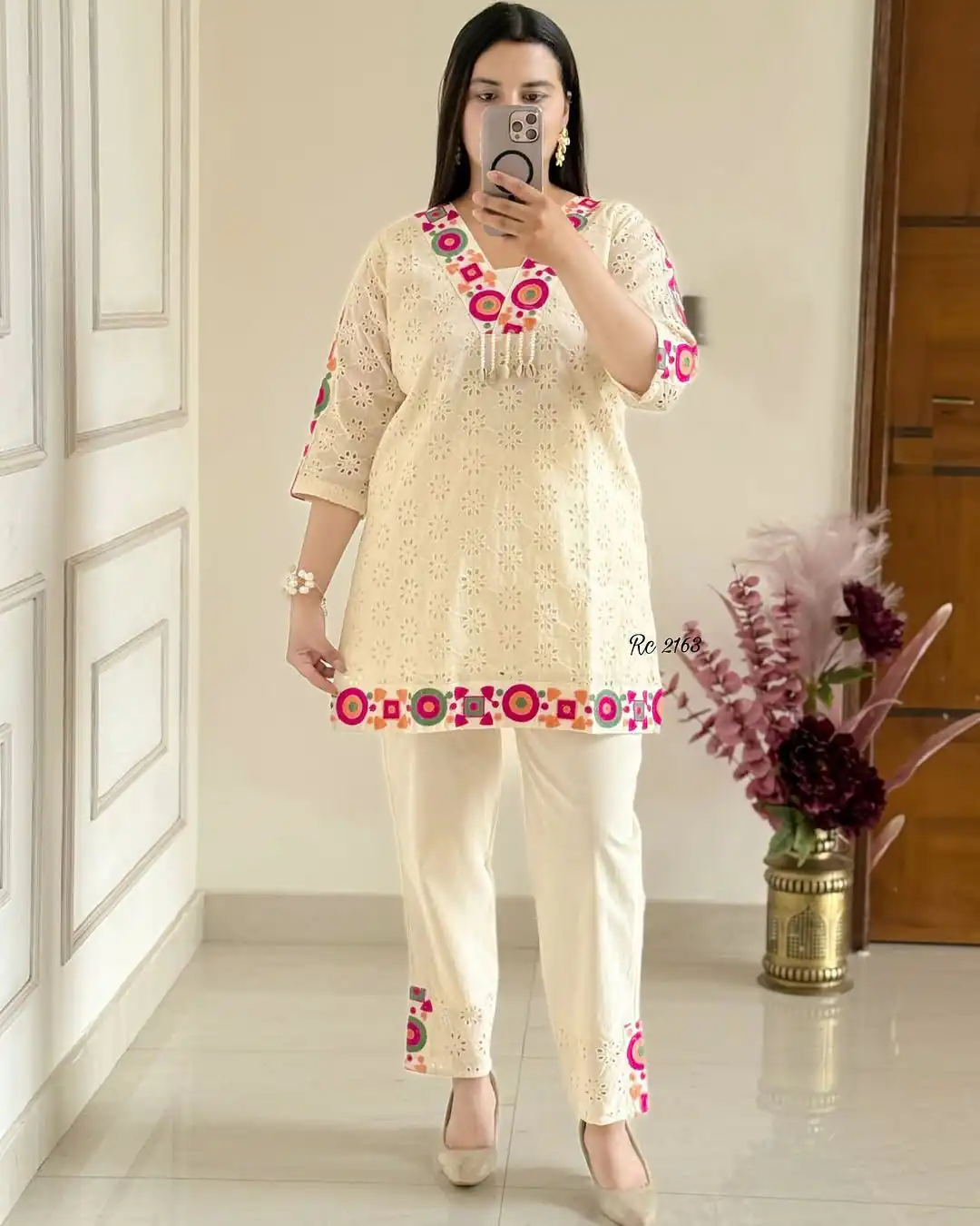 ZSR 3137 Off White Cotton With Embroidery Work & Thread Embroidery. Salwar Suit Introductory Price ₹1899. Delivery 4-6 Working Days. Shop now. | Casual Suits, Jump Suits, Tops & Bottoms, Track Suits, Trendy Wear, Creative suits, Designer Suits, Palazzo Suits, Party Wear Suits, Patiala Suits, Salwar suit, Straight Suits