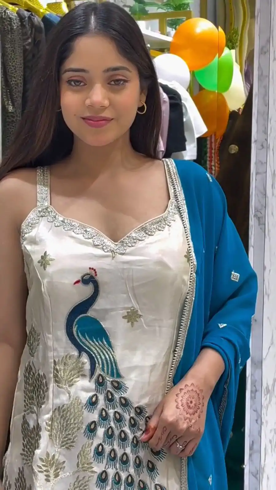 LG 1994 Off White Color French Crape Embroidery Work Salwar Suit Casual, Wedding, Festive, Events . Expected Delivery  4-6 Working Days @1999/- only      | Casual Suits, Jump Suits, Creative suits, Designer Suits, Palazzo Suits, Party Wear Suits, Patiala Suits, Salwar suit, Straight Suits