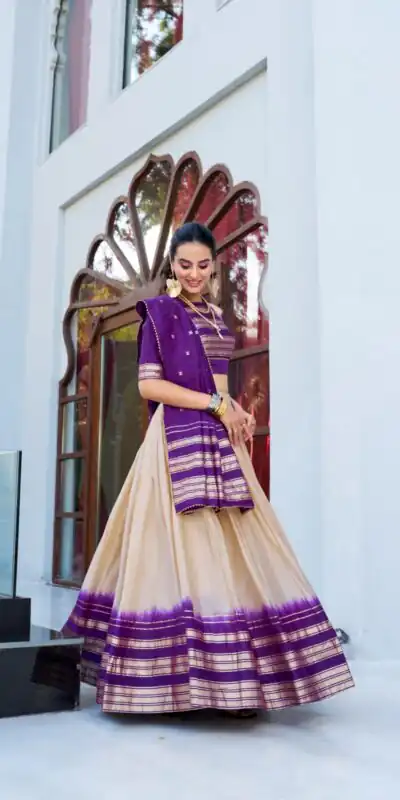 LNB 1908 Off White in Pure Chanderi Zari Work & Lace Work Lehenga Choli . Special Price ₹2099. Delivery 4-6 Working Days. Shop now. | Bollywood Lehenga, Creative Lehenga, Designer Lehenga, Embroidered Lehenga, Lehenga, Party Wear Lehenga