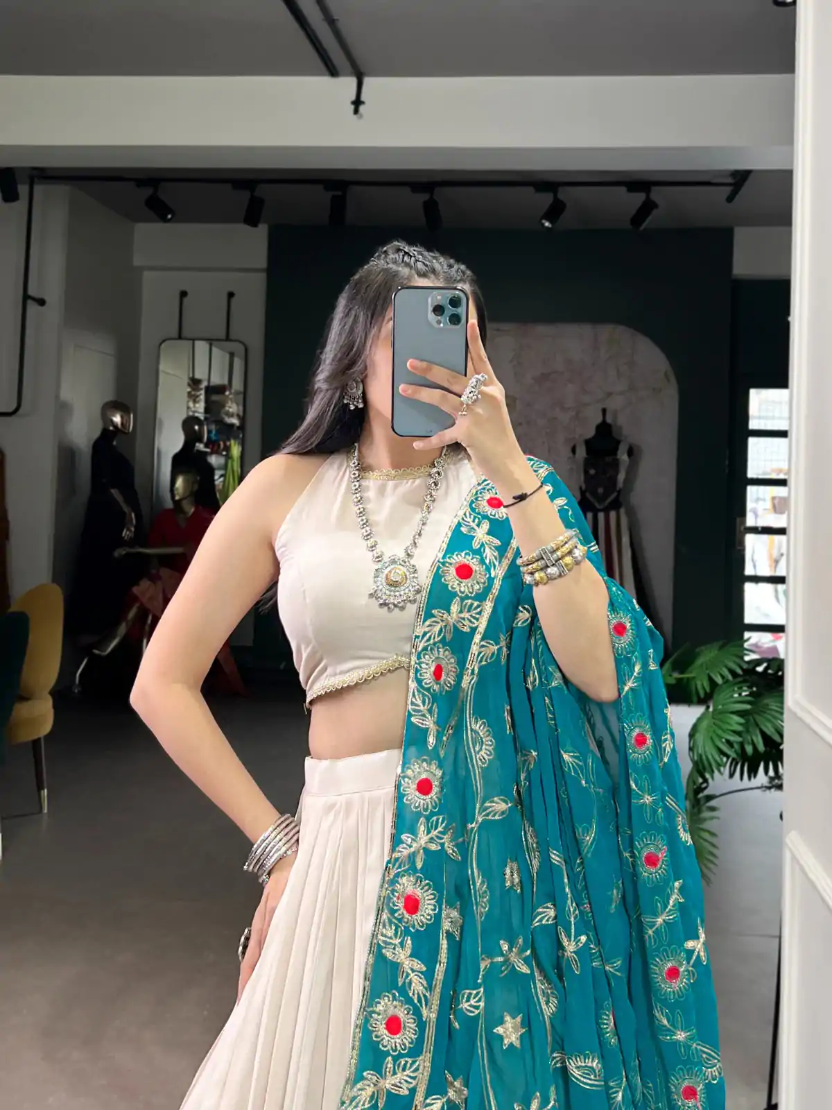 LNB 1692 Off White Pure Rayon Embroidery Work & Sequins Work Lehenga Choli in . Now at just ₹3199. Delivery 4-6 Working Days. Shop now. | Creative Lehenga, Bollywood Lehenga, Designer Lehenga, Embroidered Lehenga, Lehenga, Party Wear Lehenga