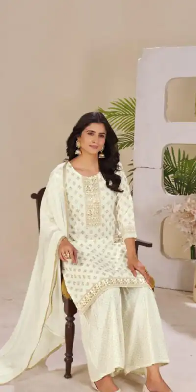 INLI Muskaan Off White in Rayon Lace Work & Embroidery Work Salwar Suit. Festive Deal ₹1949. Delivery 4-6 Working Days. Shop now. | Casual Suits, Jump Suits, Creative suits, Designer Suits, Palazzo Suits, Party Wear Suits, Patiala Suits, Salwar suit, Straight Suits