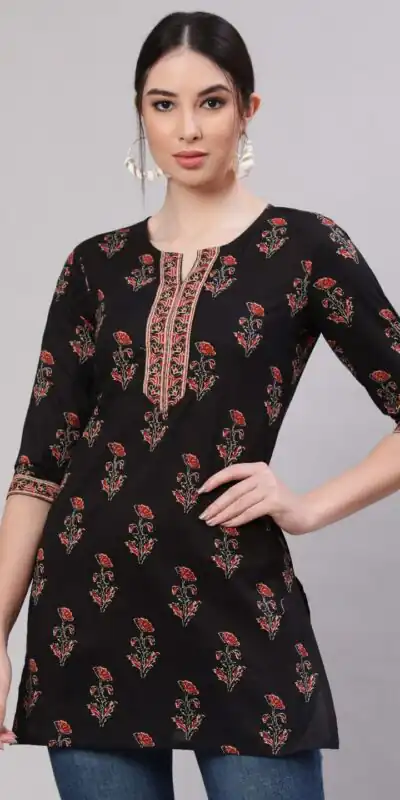 INLI Blush 2.0 Orange Cotton Printed Designer Work Kurti in . Wedding, Party, Festive, Events, Special Price ₹1269. Delivery 4-6 Working Days. Shop now. | Bollywood Kurti, Creative Kurtis, Designer Kurti, Kurti, Party Wear Kurti, Selfie Kurti