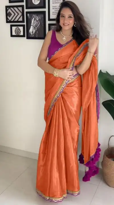 SC 353 Orange Pure Erode Silk With Lace Work & Embroidery Work Saree . Affordable Price ₹1399. Delivery 4-6 Working Days. Shop now. | Embroidered Sarees, Bollywood Sarees, Creative Sarees, Designer Sarees, Ethnic Saree, Modern Digital sarees, Party Wear Sarees, Sarees