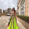 Parrot Green Bangalorey Lehenga Choli