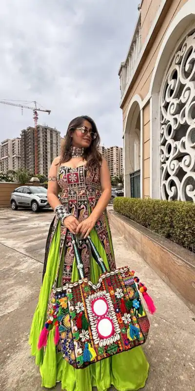 P LG 651 Parrot Green Bangalorey With Embroidery Work Lehenga Choli. Festive Deal ₹2349. Delivery 4-6 Working Days. Shop now. | Creative Lehenga, Bollywood Lehenga, Designer Lehenga, Embroidered Lehenga, Lehenga, Party Wear Lehenga