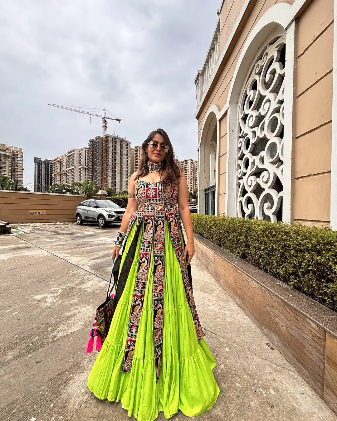 P LG 651 Parrot Green Bangalorey With Embroidery Work Lehenga Choli. Festive Deal ₹2349. Delivery 4-6 Working Days. Shop now. | Creative Lehenga, Bollywood Lehenga, Designer Lehenga, Embroidered Lehenga, Lehenga, Party Wear Lehenga