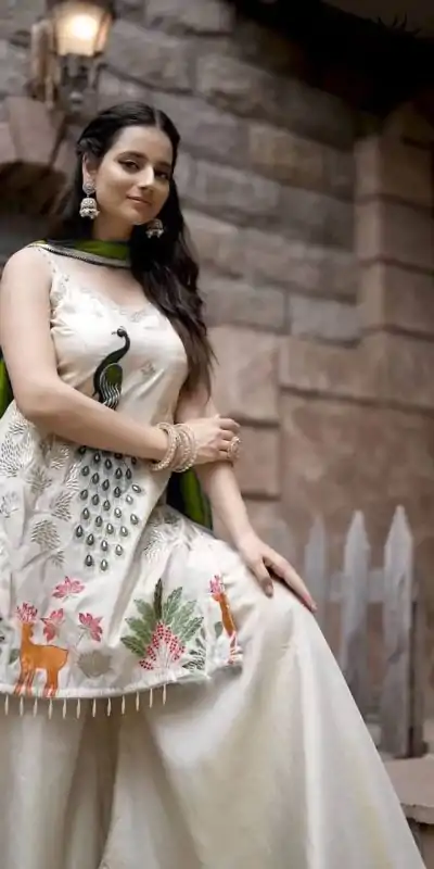 LG 1994 Parrot Green Color French Crape Embroidery Work Salwar Suit Casual, Wedding, Festive, Events . Expected Delivery  4-6 Working Days @1999/- only      | Casual Suits, Jump Suits, Creative suits, Designer Suits, Palazzo Suits, Party Wear Suits, Patiala Suits, Salwar suit, Straight Suits