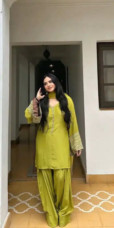 NSR 854 Parrot Green Natural Satin Silk Sequence Work with Lace Work & Embroidery Work Salwaar Suit Now at just ₹1799. Delivery 4-6 Working Days. Shop now. | Casual Suits, Jump Suits, Creative suits, Designer Suits, Palazzo Suits, Party Wear Suits, Patiala Suits, Salwar suit, Straight Suits