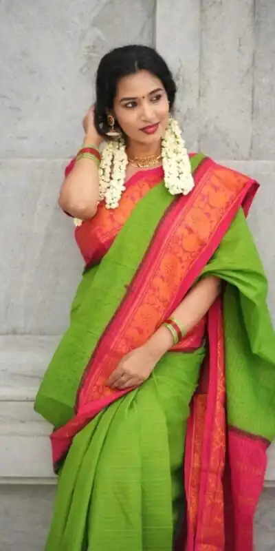 KP 3025 Parrot Green Soft Lichi Silk Saree Perfect for Wedding, Party, Baby Shower, Onam, Durga Puja . Available at ₹1449 only. Delivery 4-6 Working Days. | Embroidered Sarees, Bollywood Sarees, Creative Sarees, Designer Sarees, Ethnic Saree, Modern Digital sarees, Party Wear Sarees, Sarees